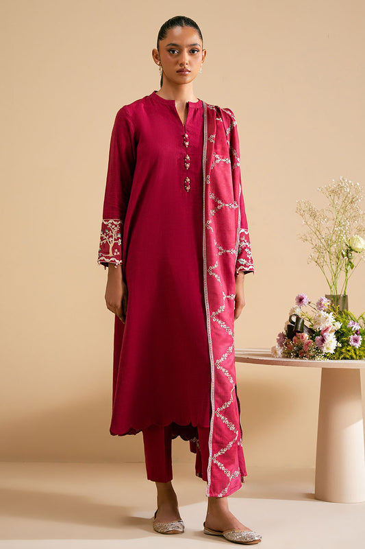 PLUSH PINK-2 PC (SHIRT & DUPATTA)