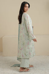 FLORAL GLINT-3PC PRINTED LAWN SUIT