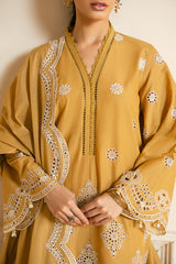 MEADOW GOLD-3PC CHIKANKARI SUIT