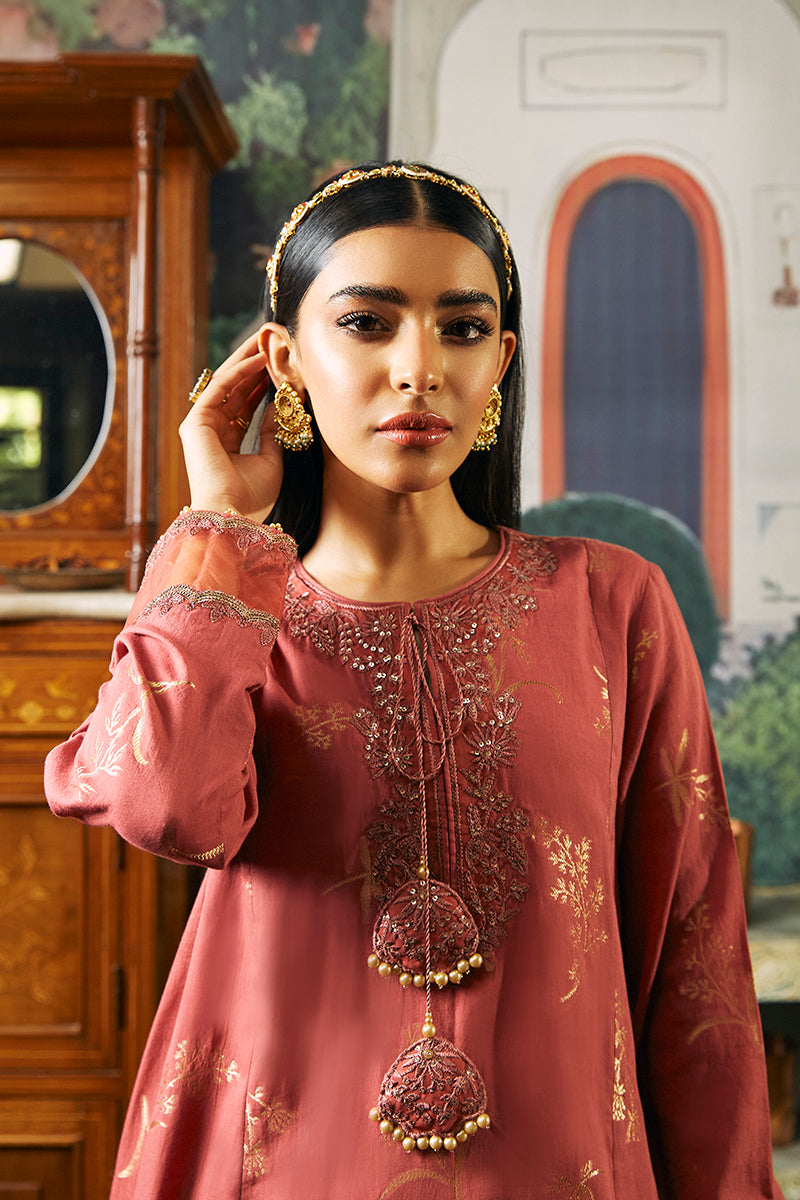 SANGEETA-2 PIECE JACQUARD EMBROIDERED SUIT