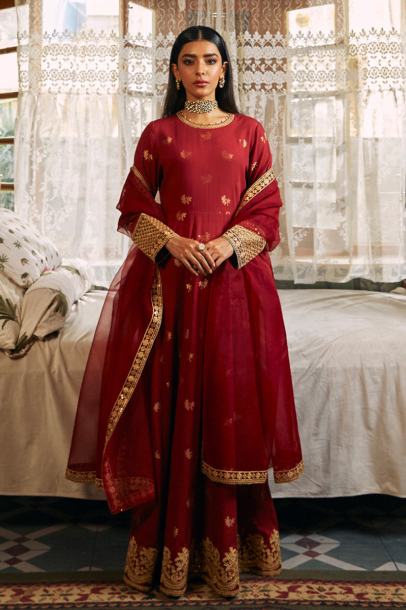 JASHAN E BAHARAN -2 PIECE JACQUARD EMBROIDERED SUIT