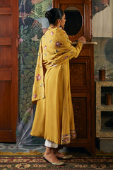 MUSTARD GLORY-2 PIECE MARINA EMBROIDERED SUIT