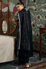 BLACK DEW-2 PIECE MARINA EMBROIDERED SUIT