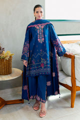 INK BLOOM-3PC SATIN PRINTED SUIT