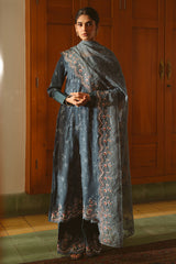 MAJESTIC TEAL-3PC (SILK EMBROIDERED PRET)