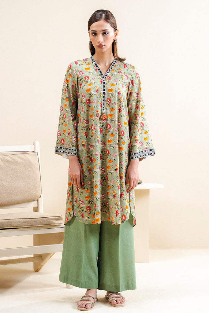 MUTED ROSE-2 PC PRINTED LINEN SUIT