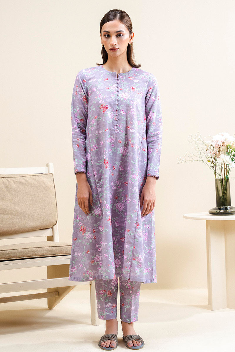 MAUVE HAZE-2 PC PRINTED KHADDAR SUIT