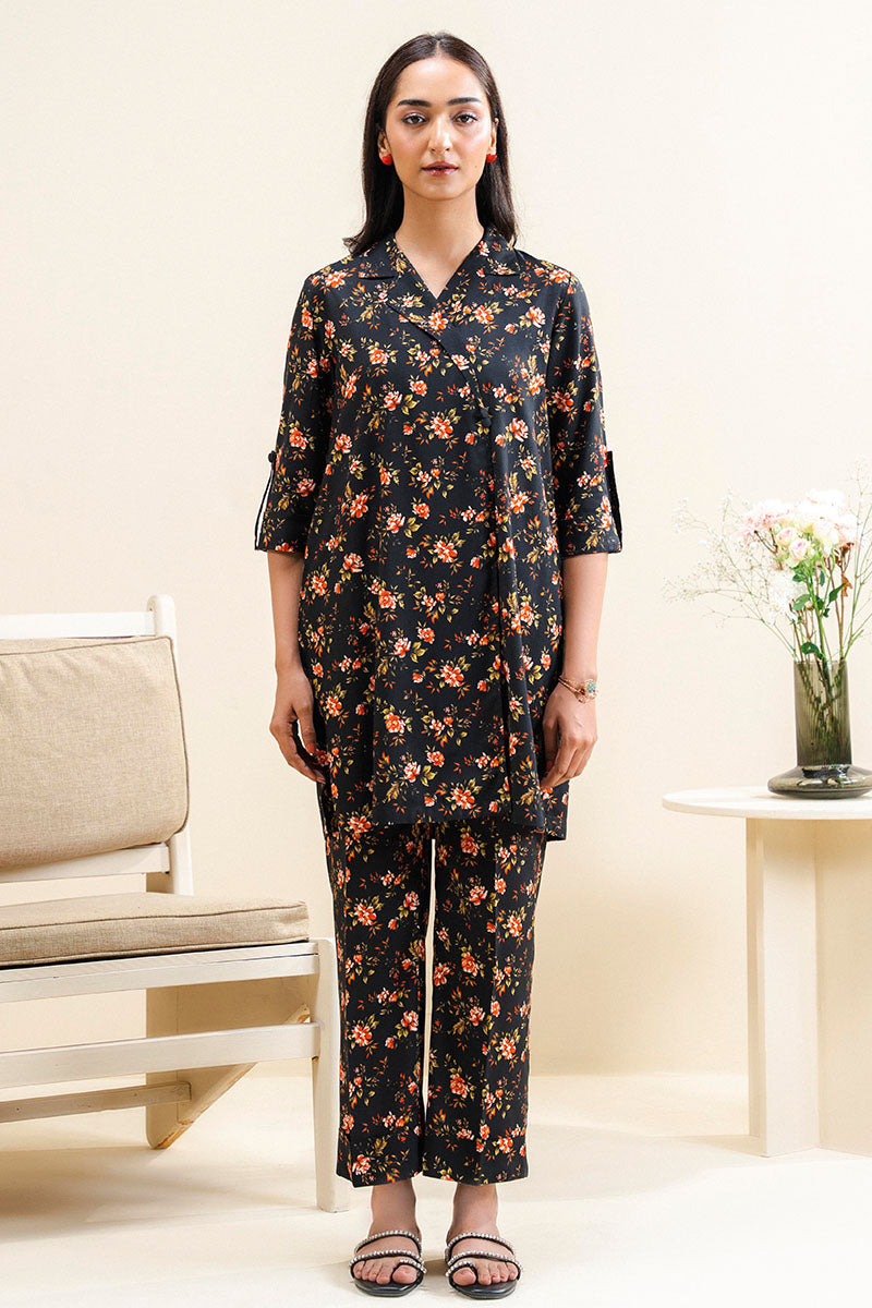 RAVEN CHARM-2 PC PRINTED LINEN SUIT