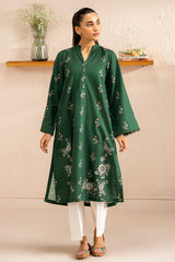 JEWEL GREEN PRINTED KHADDAR SHIRT