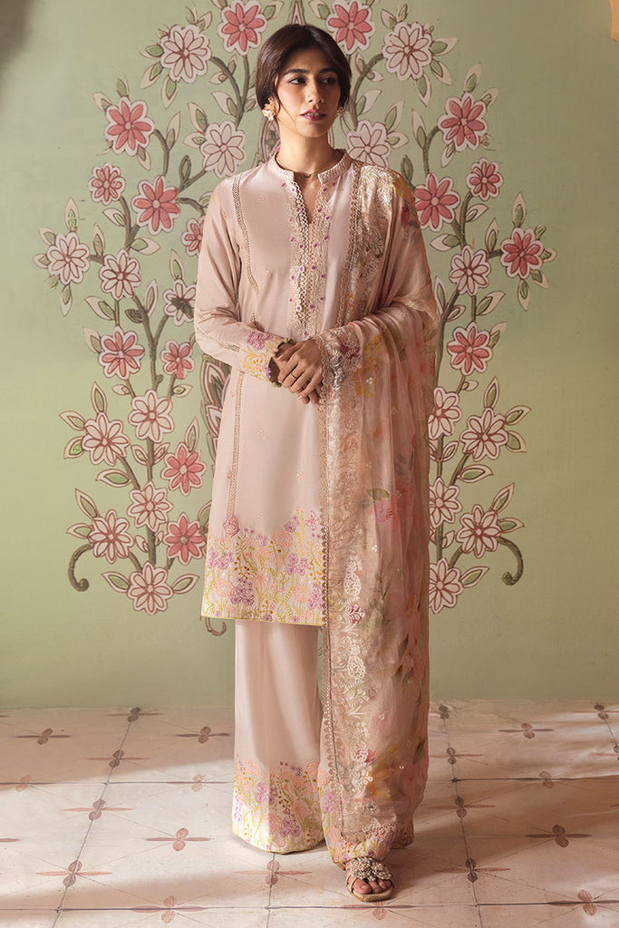 CORAL CARNATION-3PC (SHIRT, TROUSER & DUPATTA)