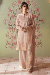 CORAL CARNATION-3PC (SHIRT, TROUSER & DUPATTA)