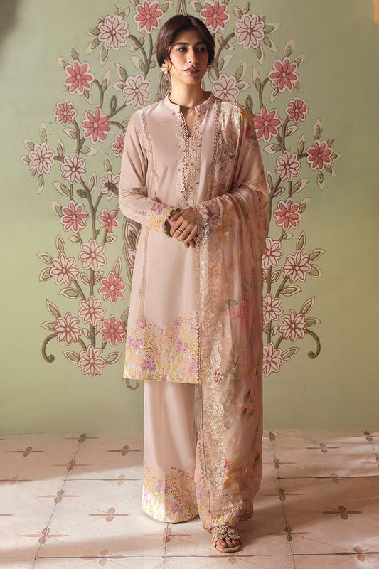 CORAL CARNATION-3PC (SHIRT, TROUSER & DUPATTA)