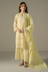 LEMON ZEST-3PC CHIKANKARI SUIT