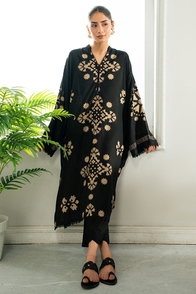 FUDGE BROWN LINEN PRINTED SHIRT