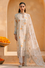 LIME HAZE-2 PIECE SILK EMBROIDERED SUIT