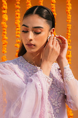LILAC WHISPER-2 PIECE ORGANZA EMBROIDERED SUIT