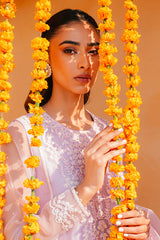 LILAC WHISPER-2 PIECE ORGANZA EMBROIDERED SUIT