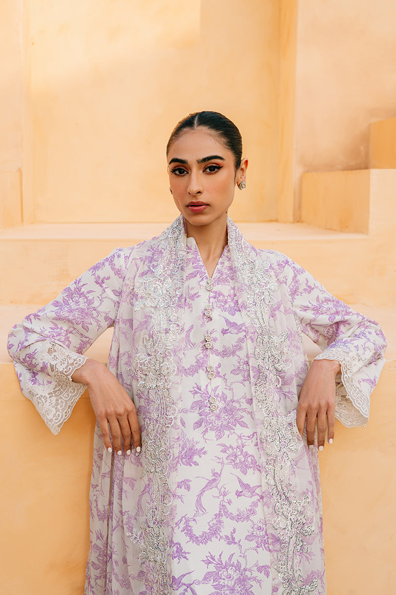 PRISTINE PEARL SILK PRINTED SHIRT