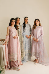 LILAC BLOOM-3PC SILK EMBROIDERED SUIT