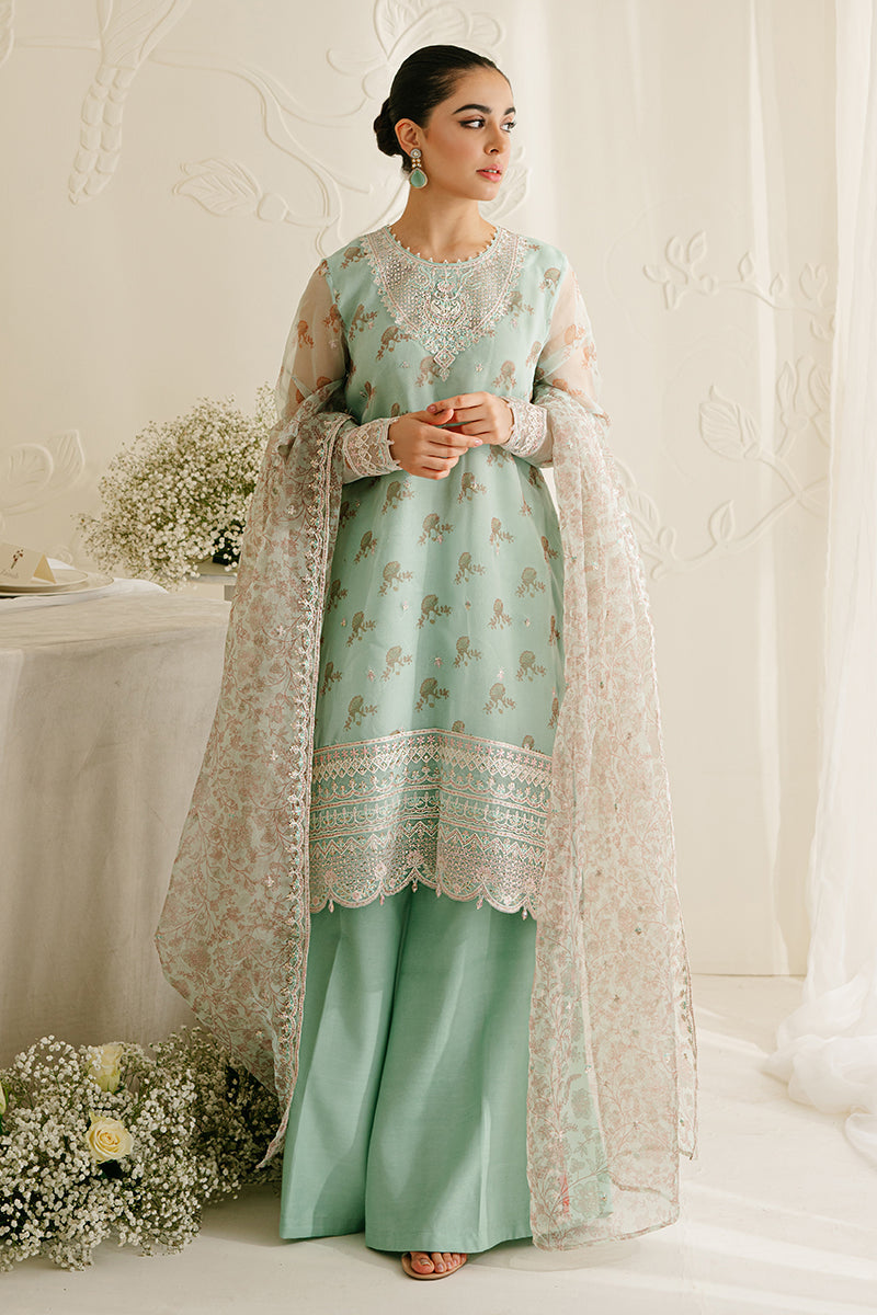 PRISTINE MINT-4PC ORGANZA EMBROIDERED SUIT