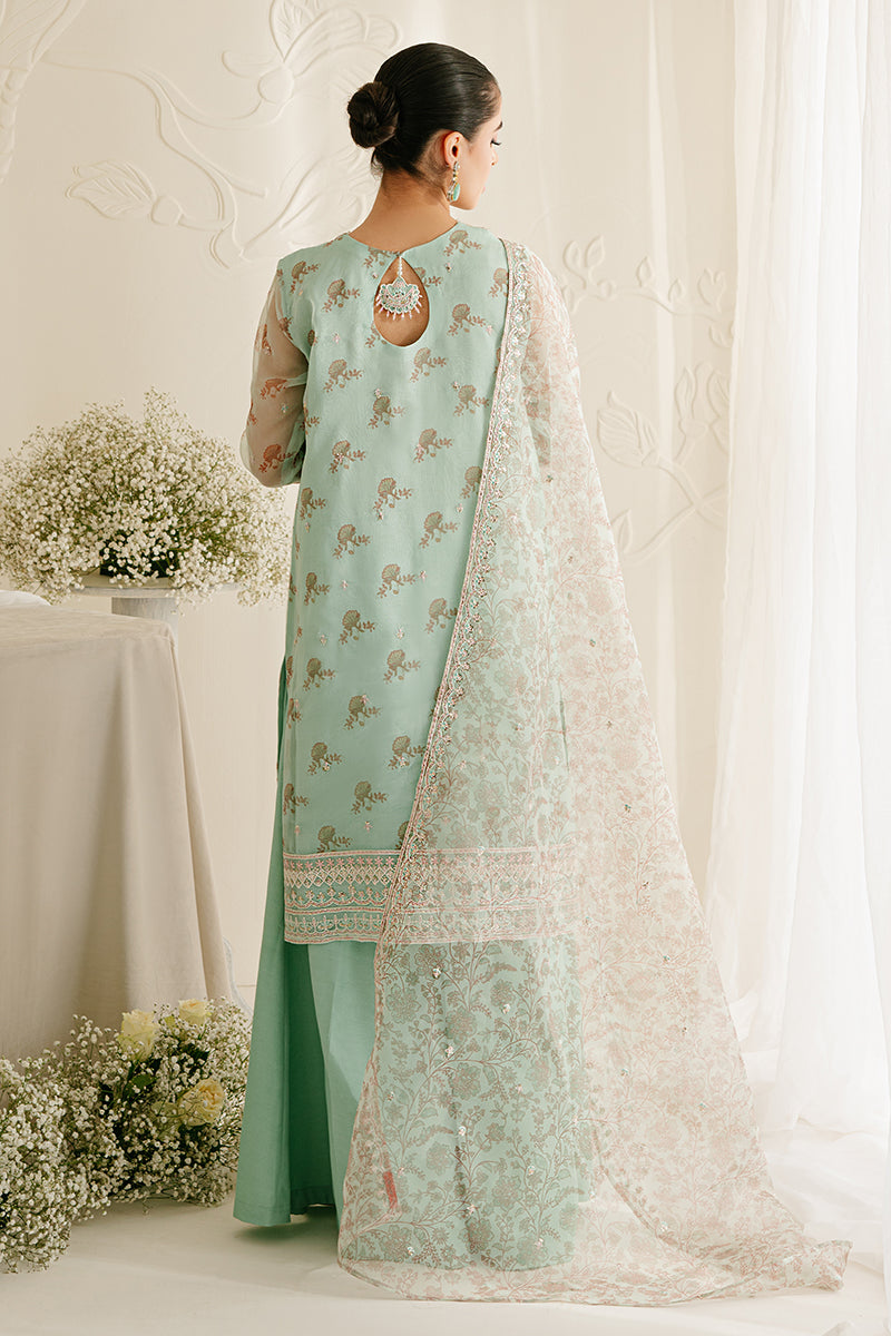 PRISTINE MINT-4PC ORGANZA EMBROIDERED SUIT