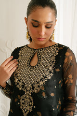 BRISTOL RAVEN-4PC ORGANZA EMBROIDERED SUIT