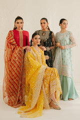 BRISTOL RAVEN-4PC ORGANZA EMBROIDERED SUIT
