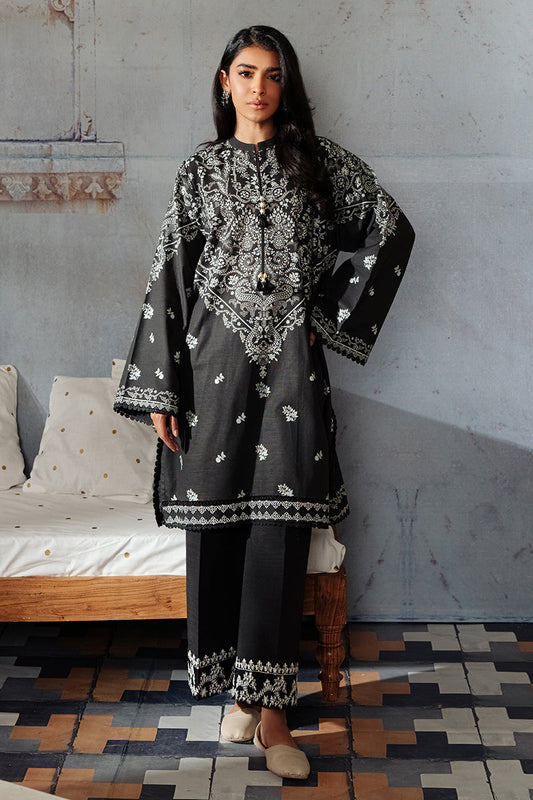 BLACK BREEZE-2PC KHADDAR PRINTED SUIT