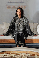 BLACK BREEZE-2PC KHADDAR PRINTED SUIT