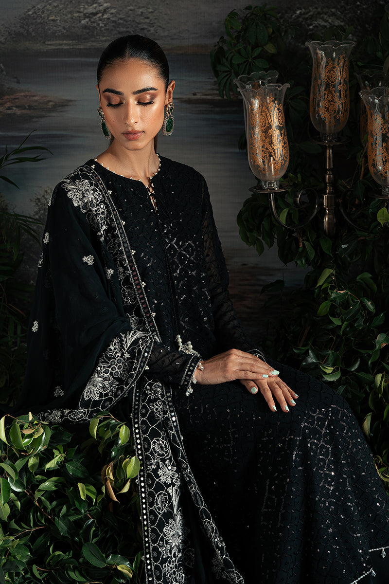 ONYX ZEST-4PC CHIFFON EMBROIDERED SUIT