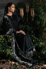 ONYX ZEST-4PC CHIFFON EMBROIDERED SUIT