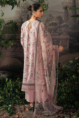 PINK CARNATION-3PC SILK  EMBROIDERED SUIT