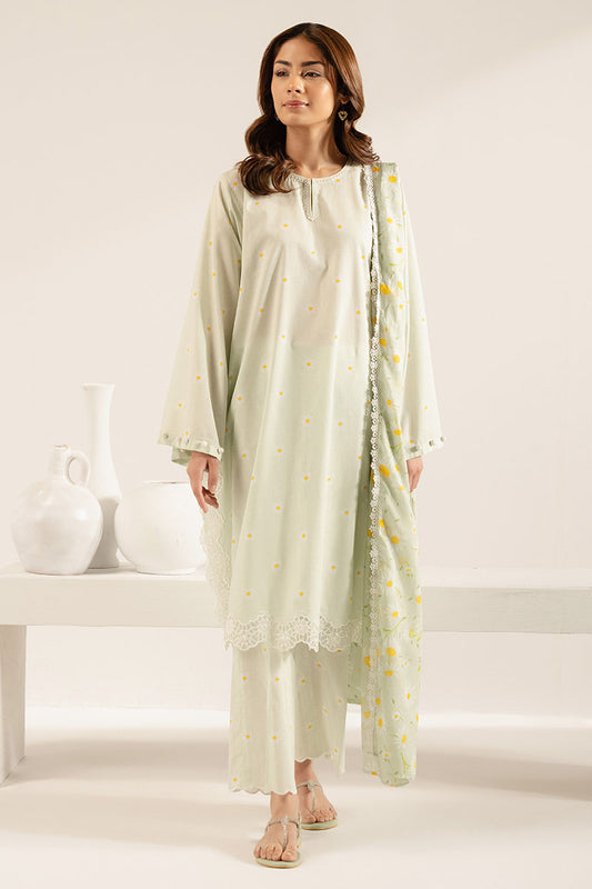 PASTEL FLORET-3PC (SHIRT, TROUSER & DUPATTA)