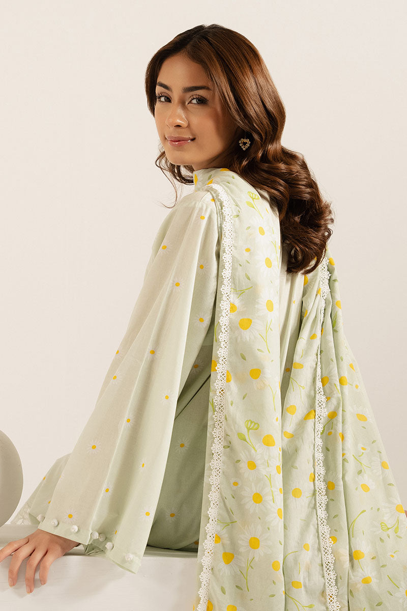 PASTEL FLORET-3PC (SHIRT, TROUSER & DUPATTA)