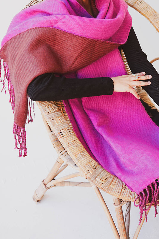 FUSCHIA SPLENDOUR SHAWL