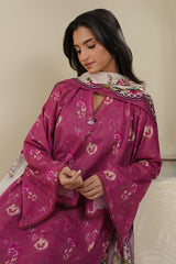 MYSTIC ROSE-3PC PRINTED LAWN SUIT