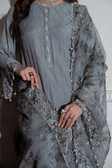 DUSKY SMOKE-3PC SILK EMBROIDERED PRET
