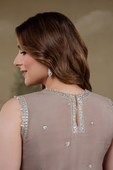 SILVER MINK-4PC ORGANZA EMBROIDERED PRET