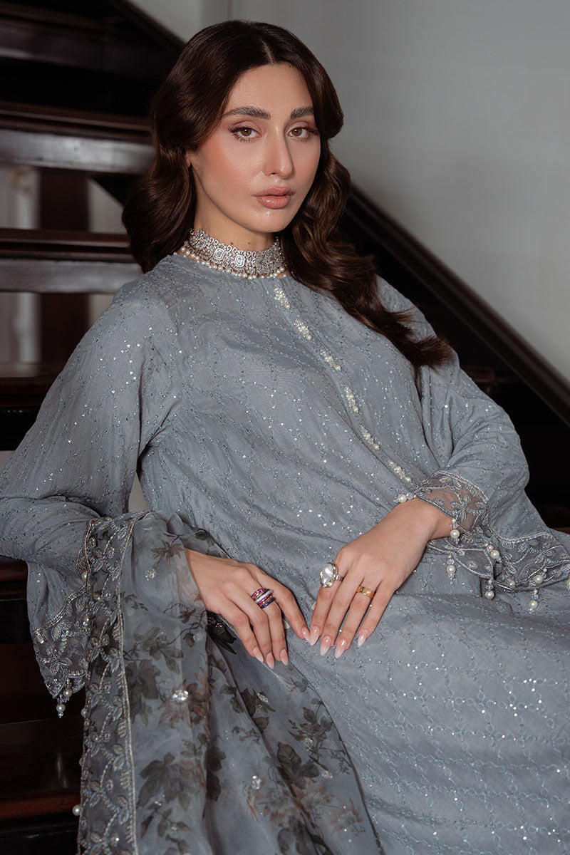 DUSKY SMOKE-3PC SILK EMBROIDERED PRET