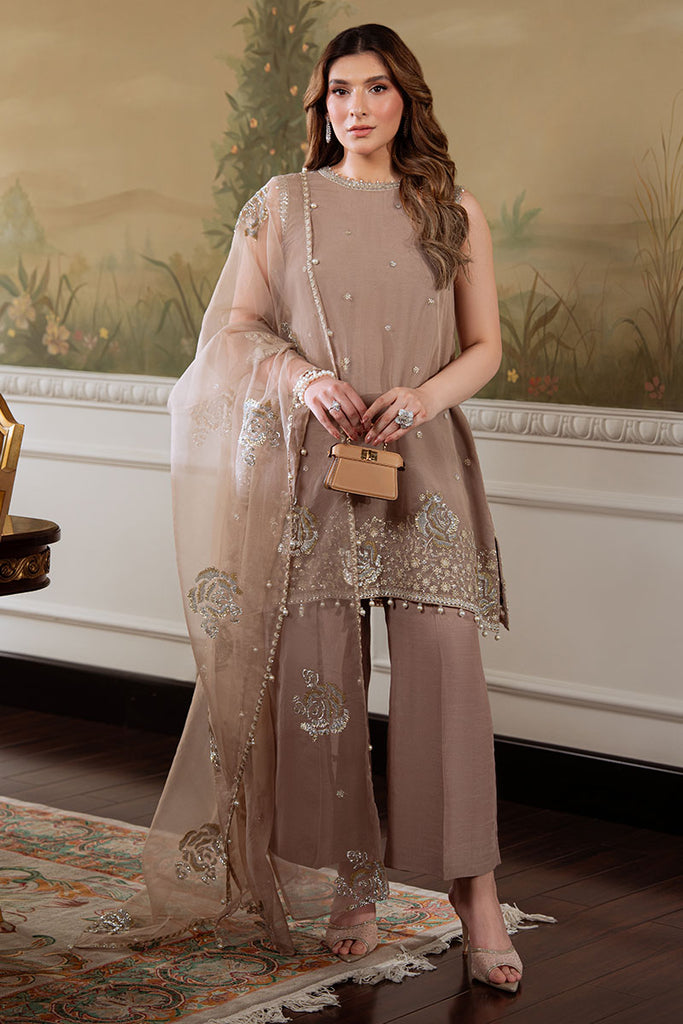 SILVER MINK-4PC ORGANZA EMBROIDERED PRET