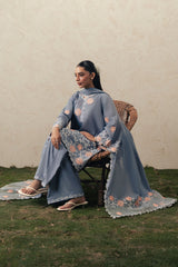 SAFRON SKY-3PC EMBROIDERED SUIT