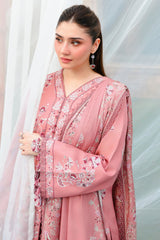 VINTAGE AURA-3PC SATIN EMBROIDERED SUIT