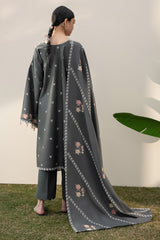 DEEP FOREST-3PC EMBROIDERED LAWN SUIT