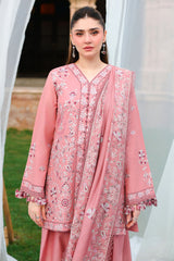 VINTAGE AURA-3PC SATIN EMBROIDERED SUIT