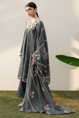 DEEP FOREST-3PC EMBROIDERED LAWN SUIT