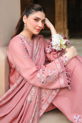 VINTAGE AURA-3PC SATIN EMBROIDERED SUIT