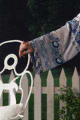 AZURE BLOOM-3PC PRINTED SUIT