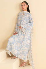 FROSTED FLORA-2PC (SHIRT & DUPATTA)