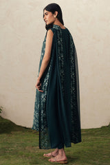 EMERALD TEAL-3PC EMBROIDERED SUIT