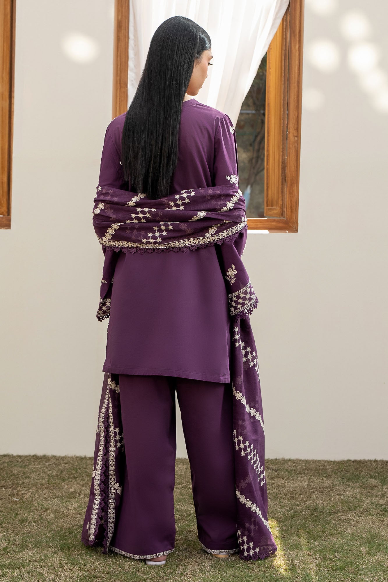 CHIVE BLOSSOM-3PC EMBROIDERED LAWN SUIT